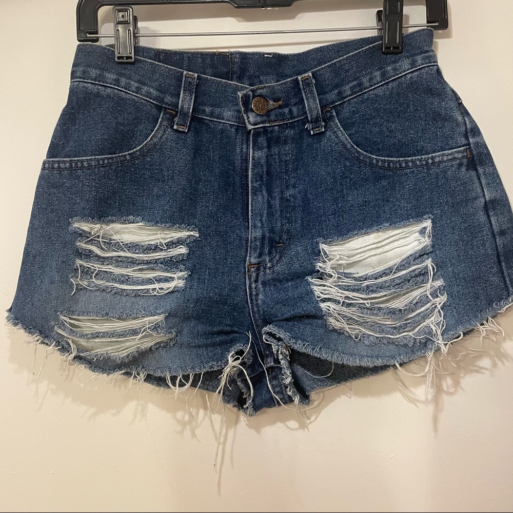 DENIM RIDERS size 2/4 ripped jean shorts